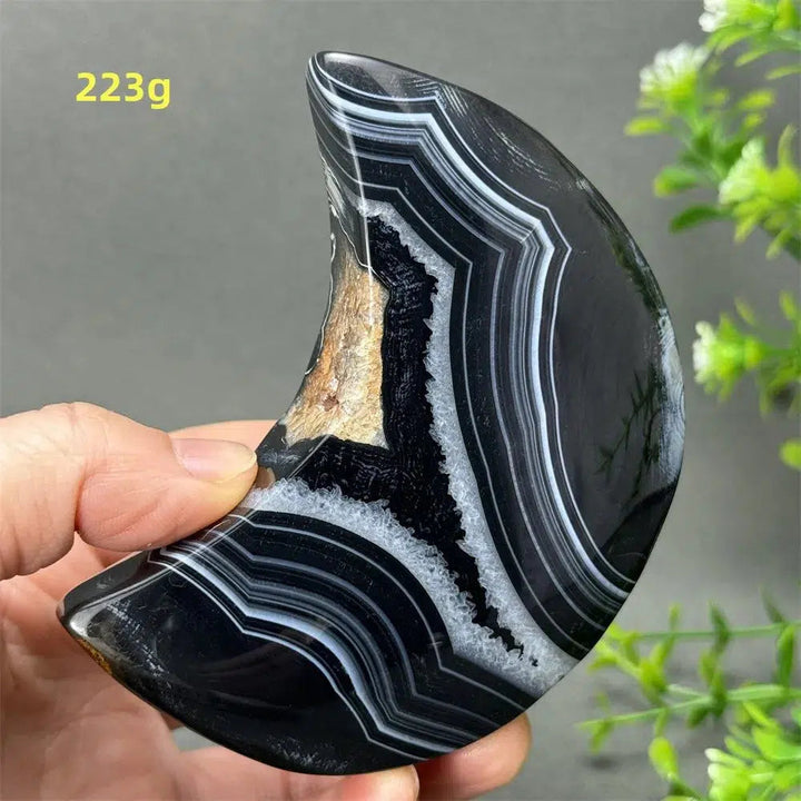 Black Agate Moon Freeform