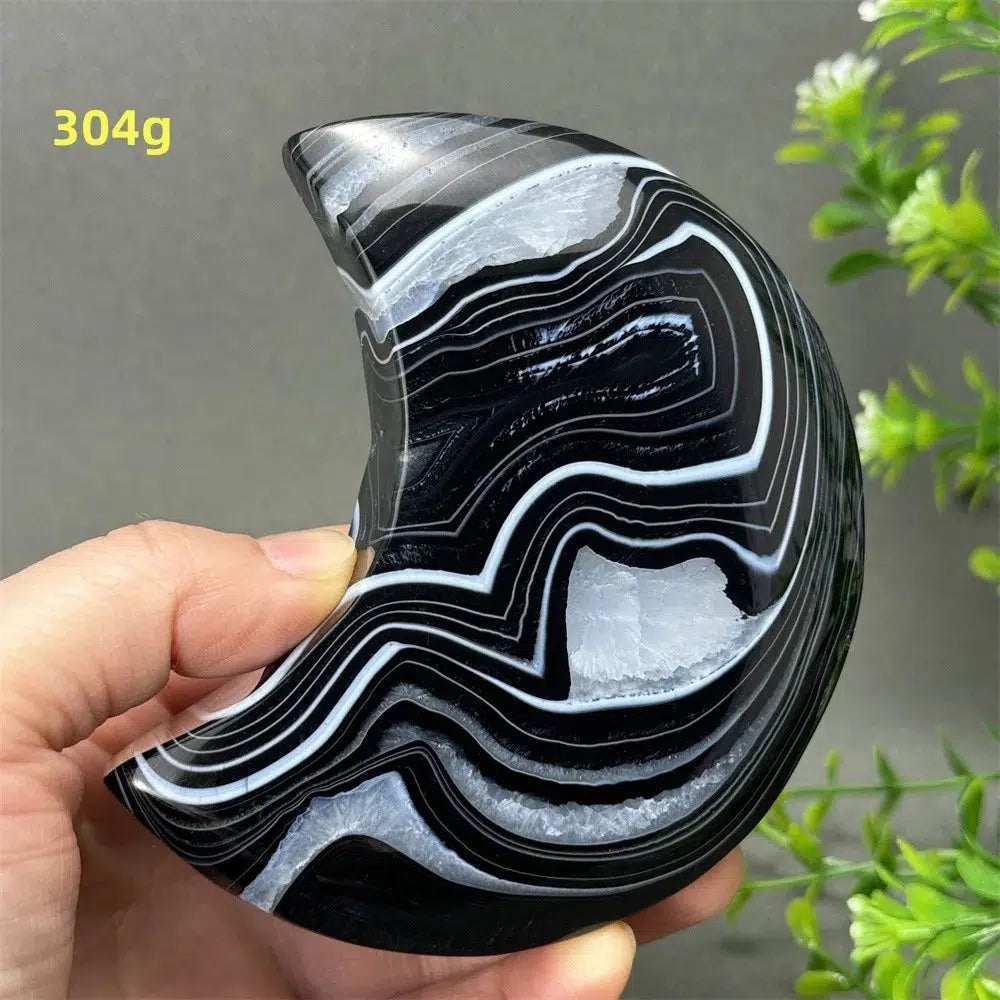 Black Agate Moon Freeform