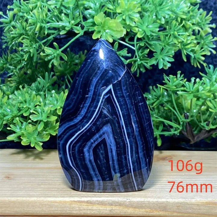 Black Agate Stripe Freeform Torch