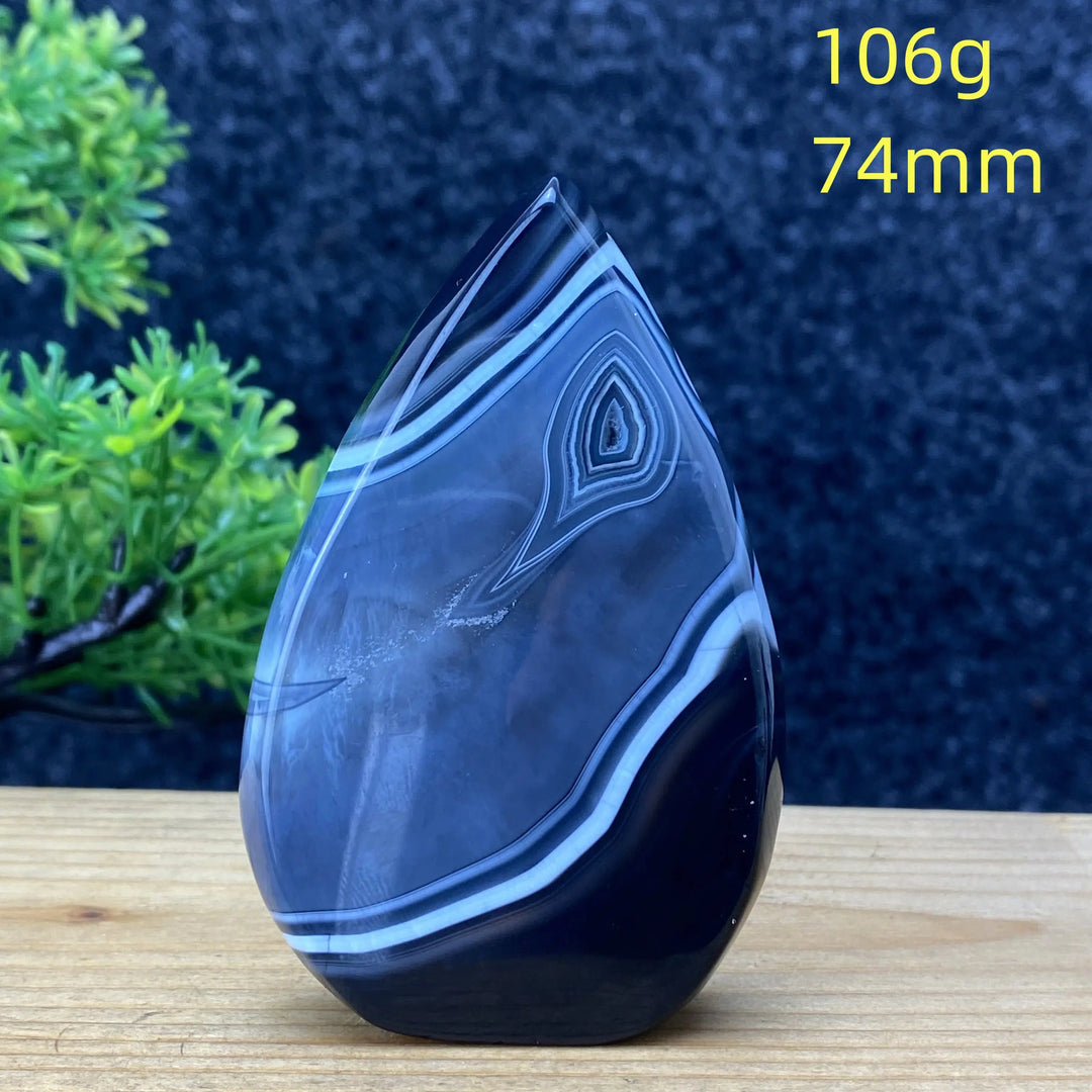 Black Agate Stripe Freeform Torch