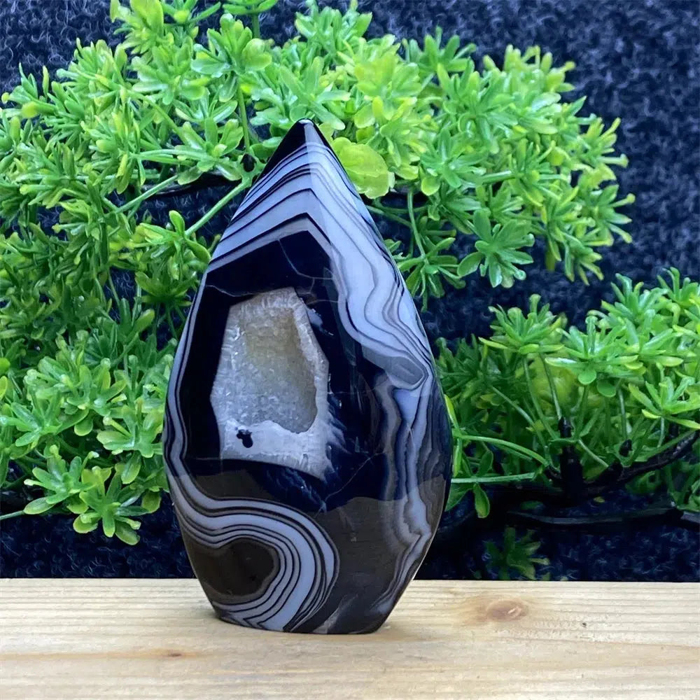 Black Agate Stripe Freeform Torch