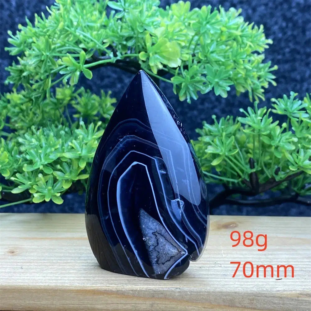 Black Agate Stripe Freeform Torch