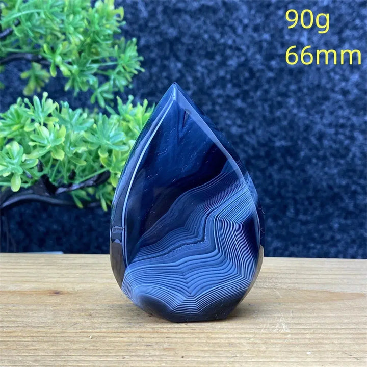 Black Agate Stripe Freeform Torch