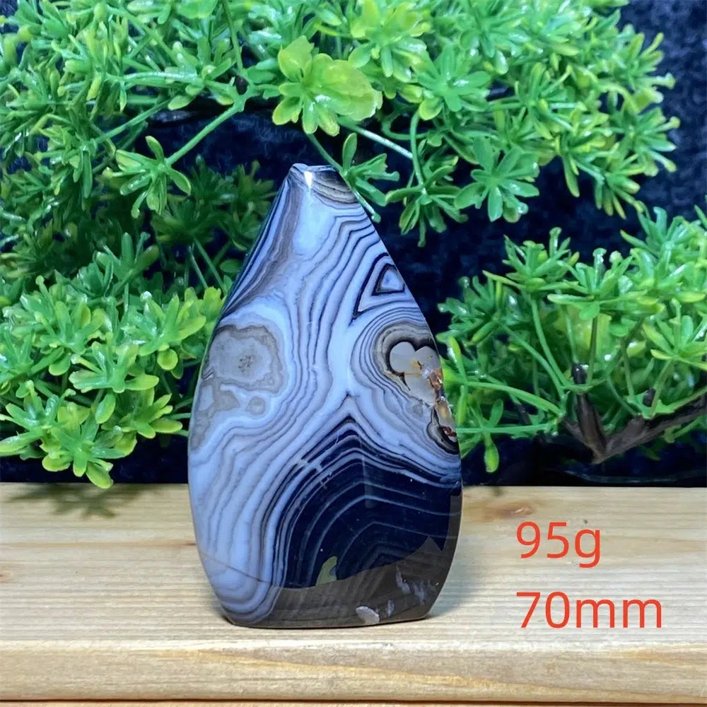 Black Agate Stripe Freeform Torch