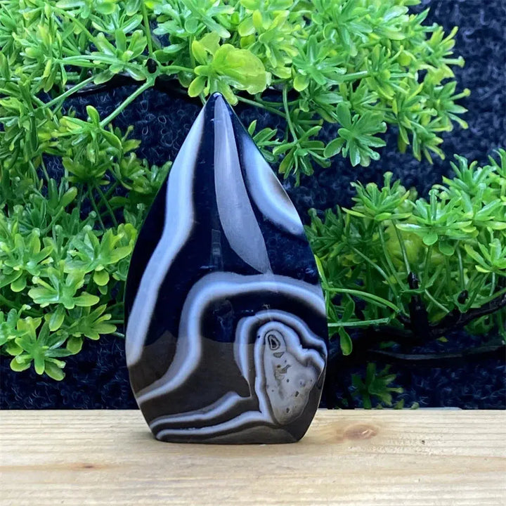 Black Agate Stripe Freeform Torch