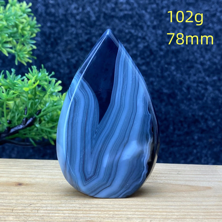 Black Agate Stripe Freeform Torch