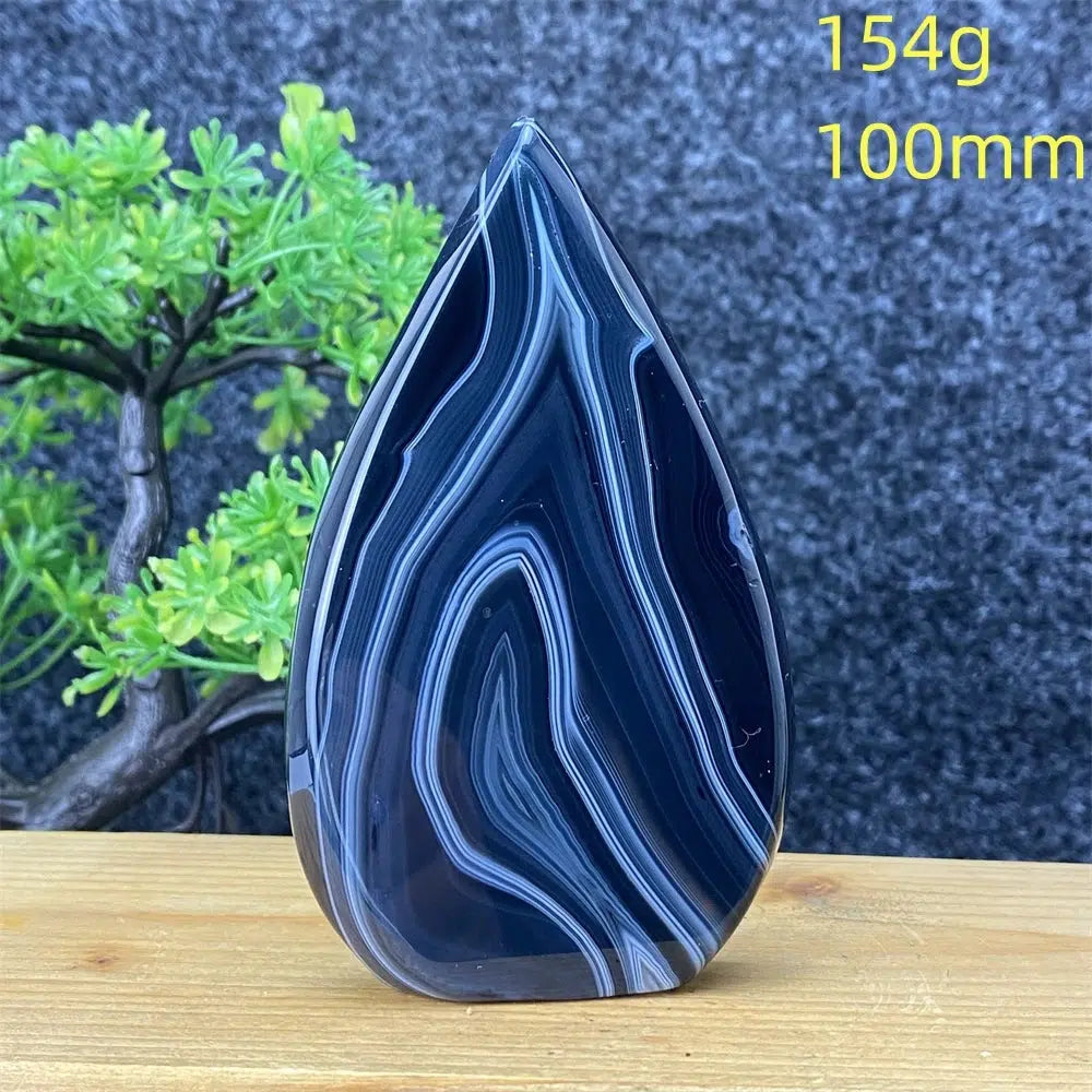 Black Agate Stripe Freeform Torch