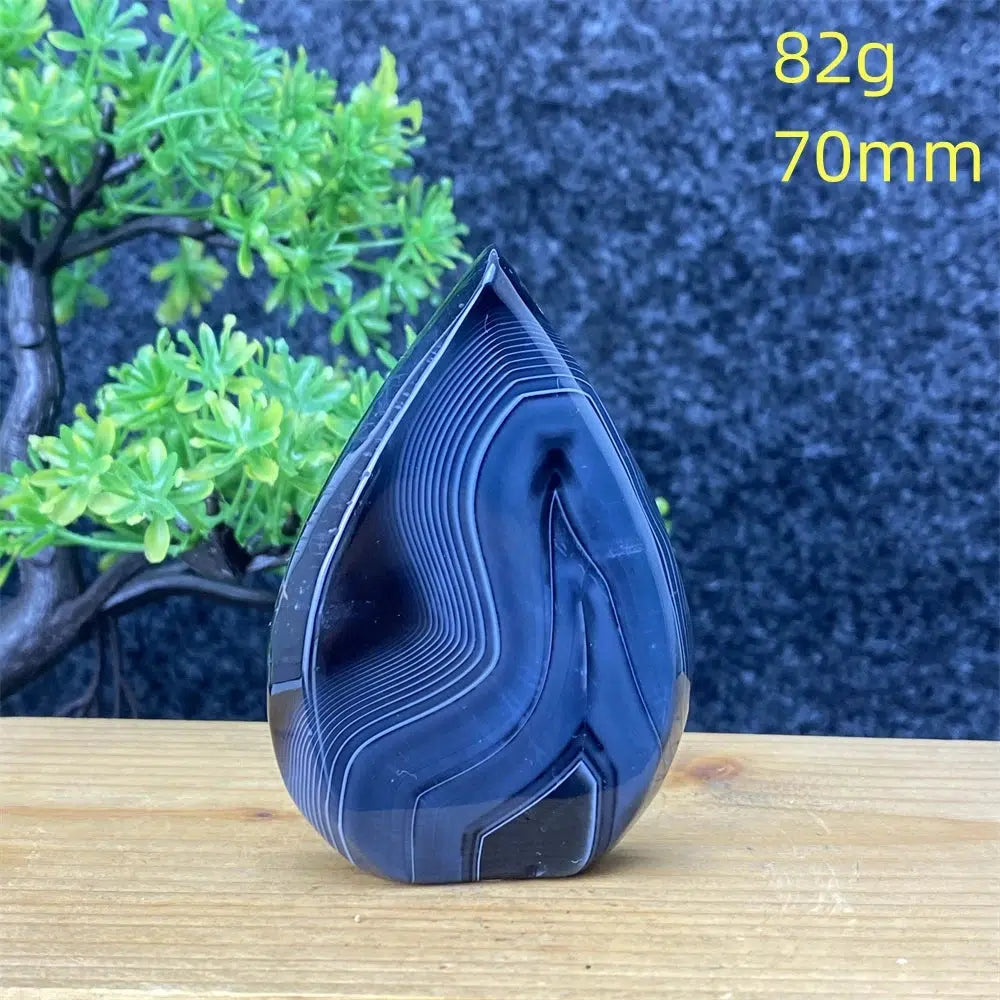 Black Agate Stripe Freeform Torch