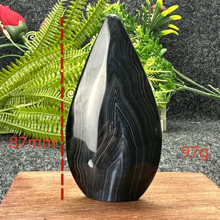 Black Agate Torch Freeform