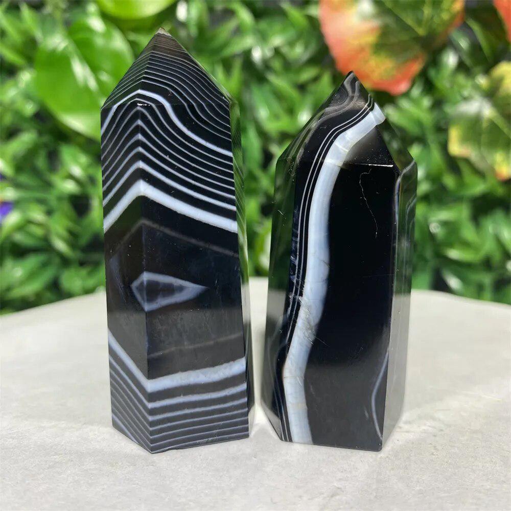 Black Lace Agate Tower