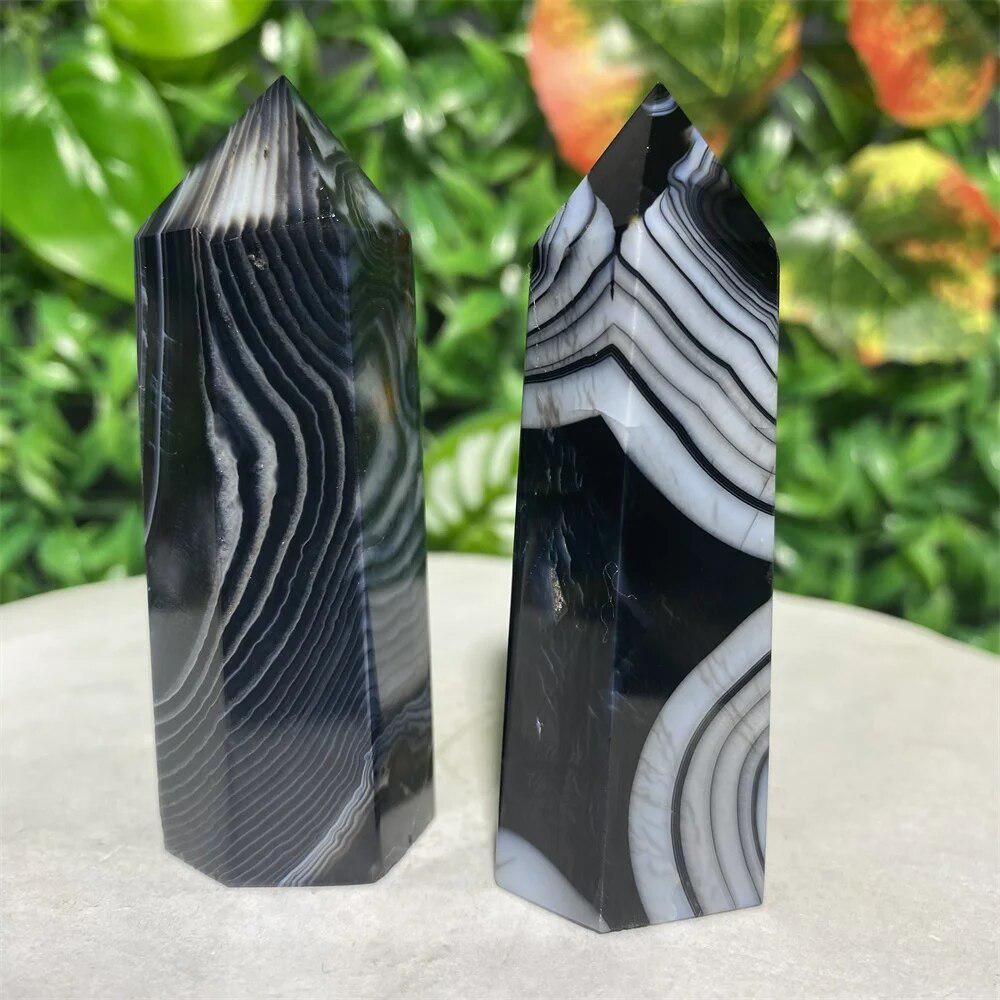 Black Lace Agate Tower