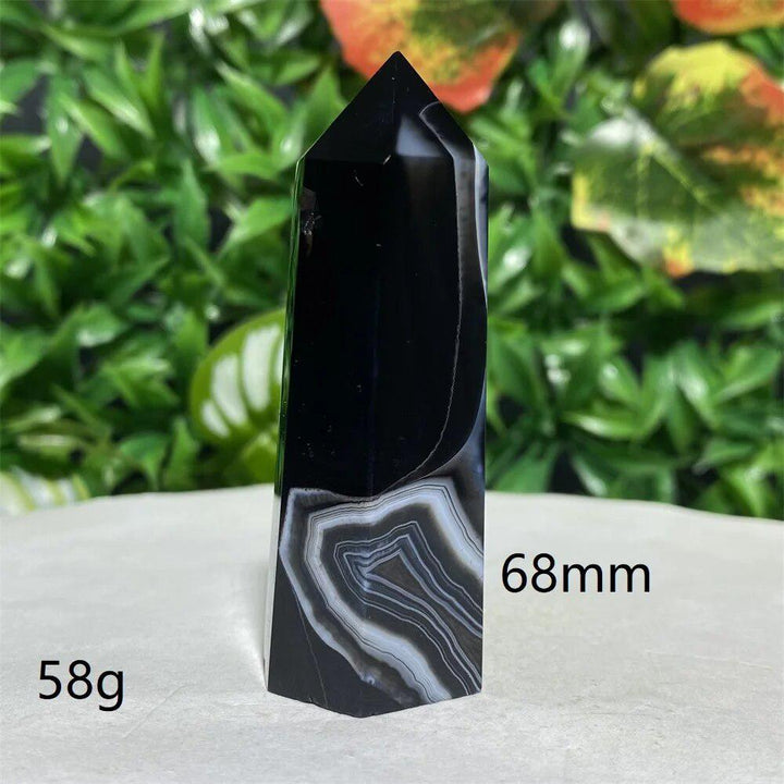 Black Lace Agate Tower