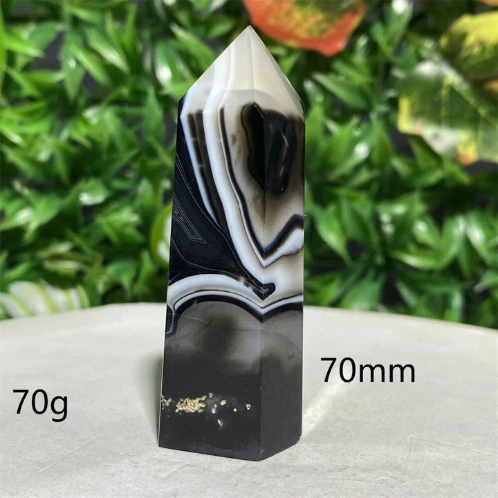 Black Lace Agate Tower