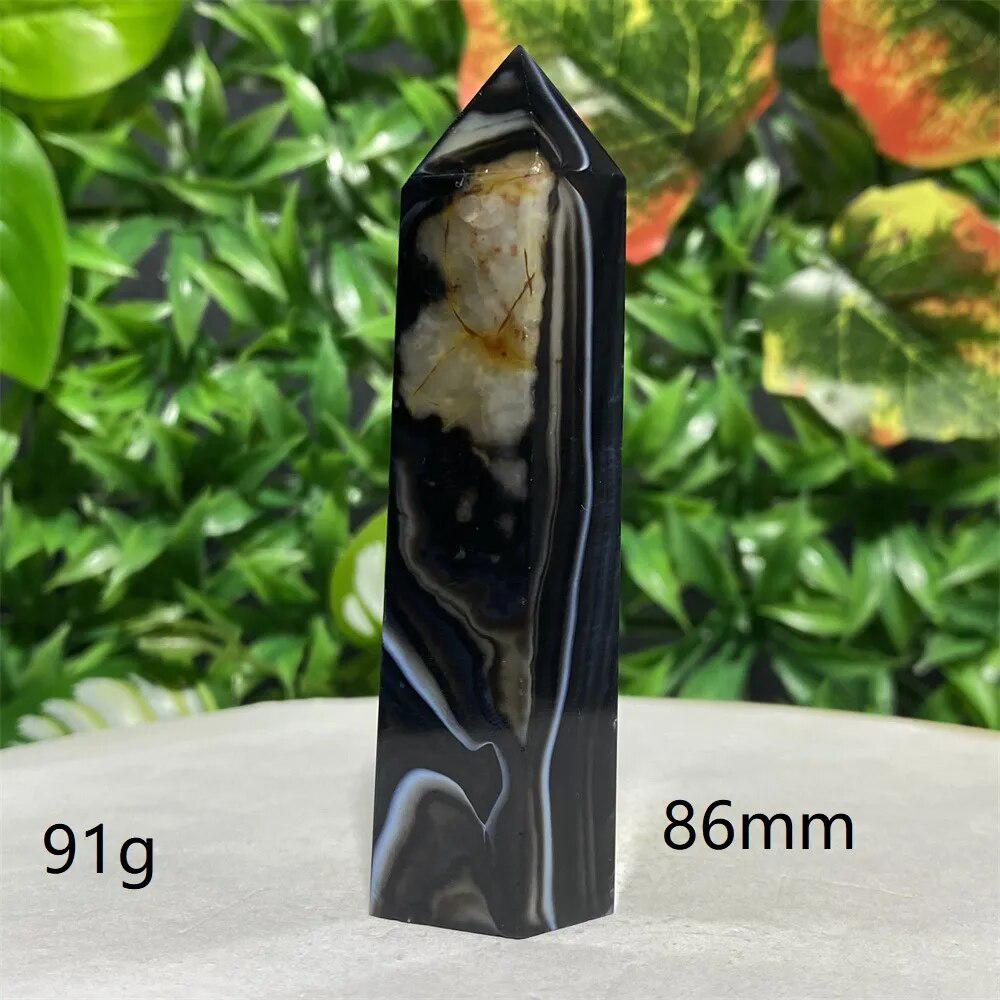 Black Lace Agate Tower