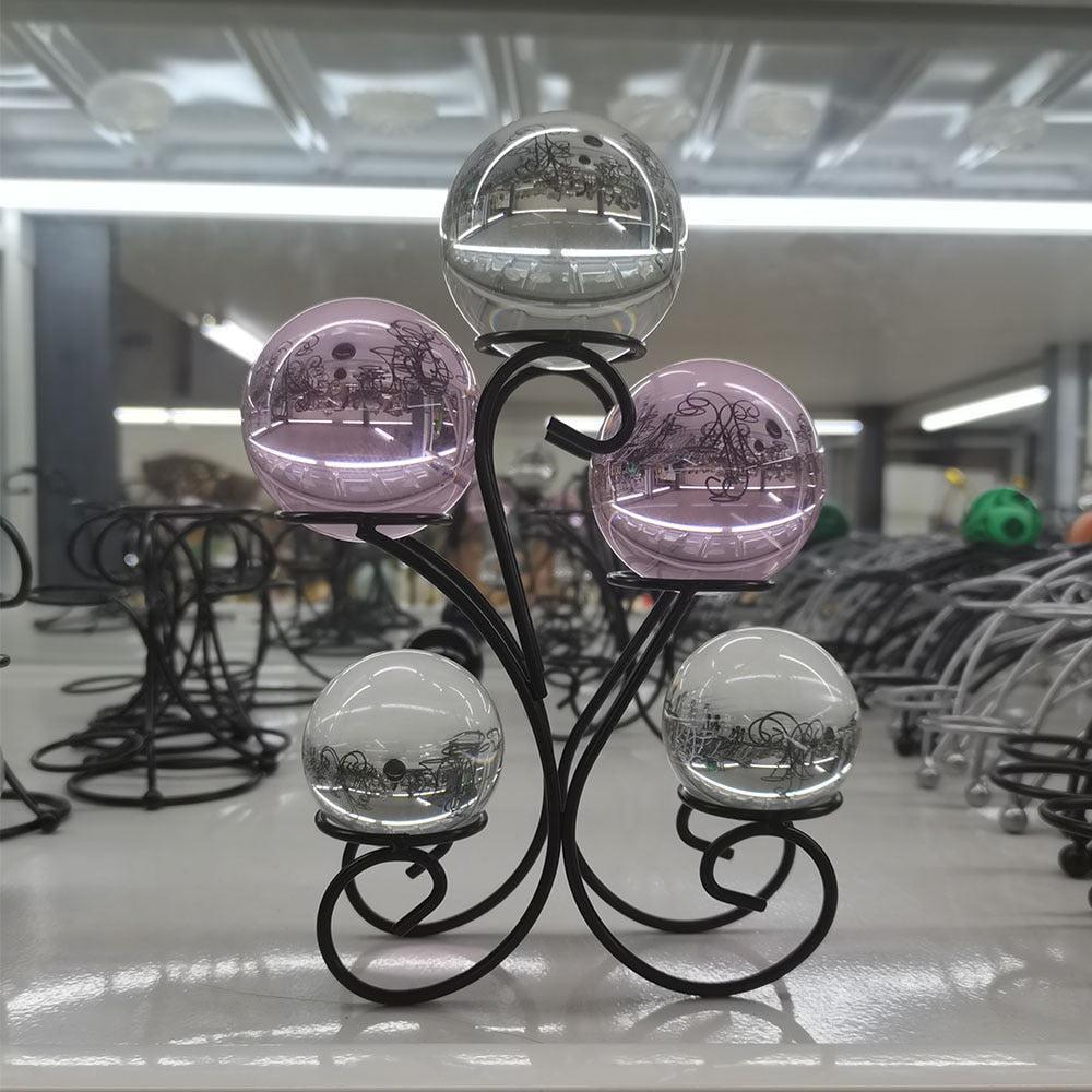 Black Metal Crystal Sphere Stand