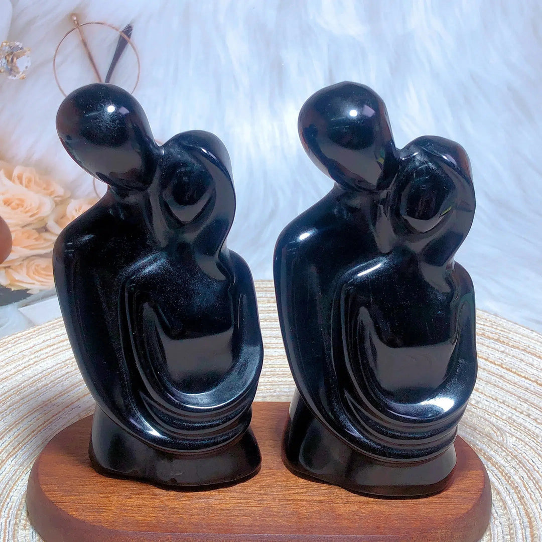 Black Obsidian The Lovers Carving