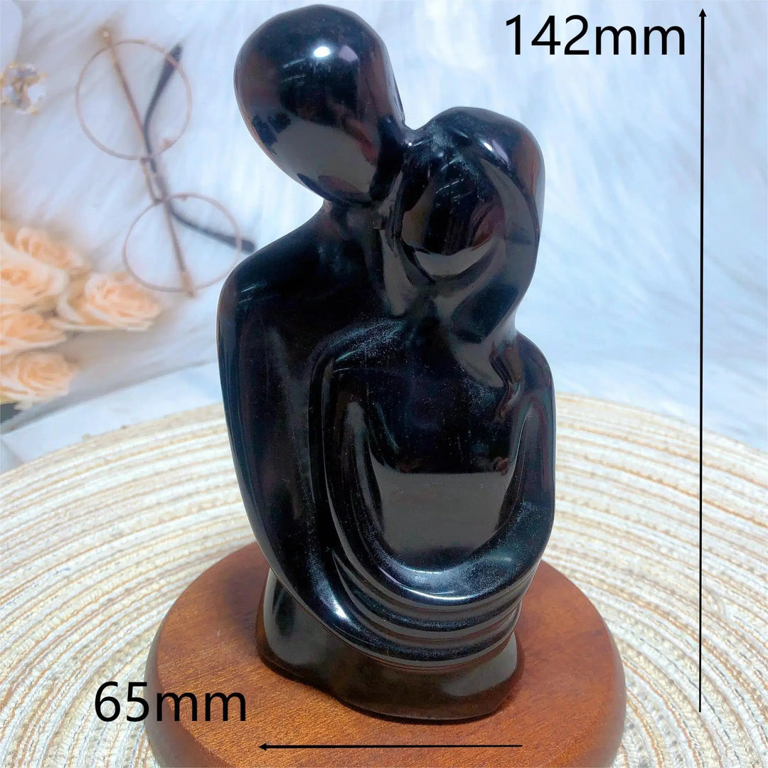 Black Obsidian The Lovers Carving