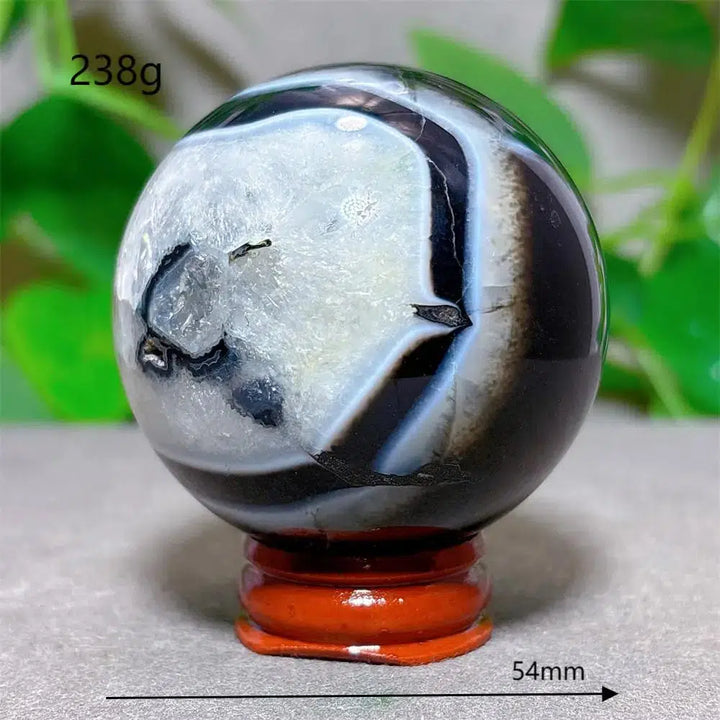 Black Silk Agate Sphere