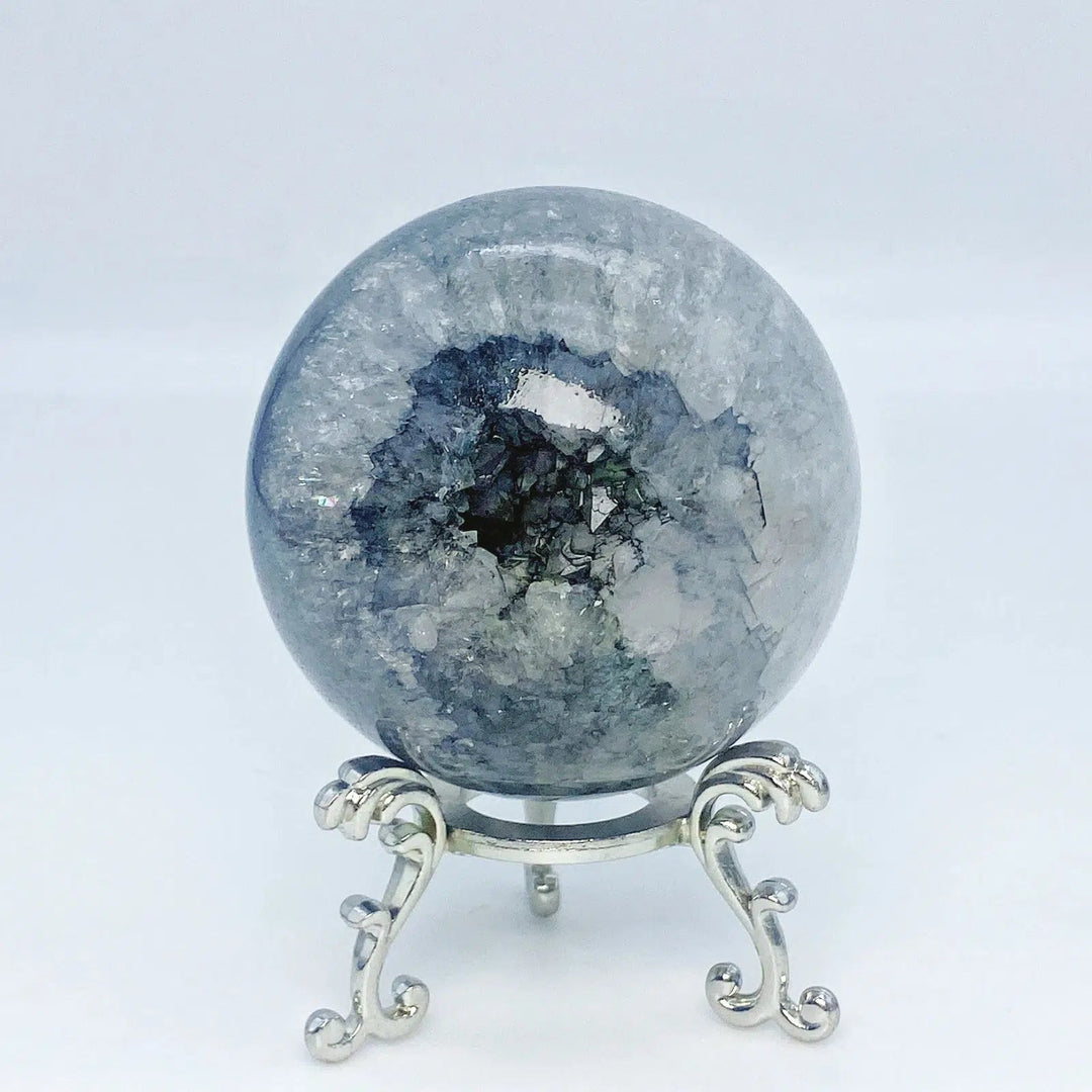 Black Silk Agate Sphere