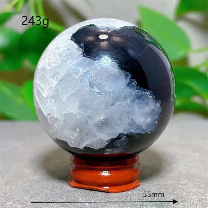 Black Silk Agate Sphere