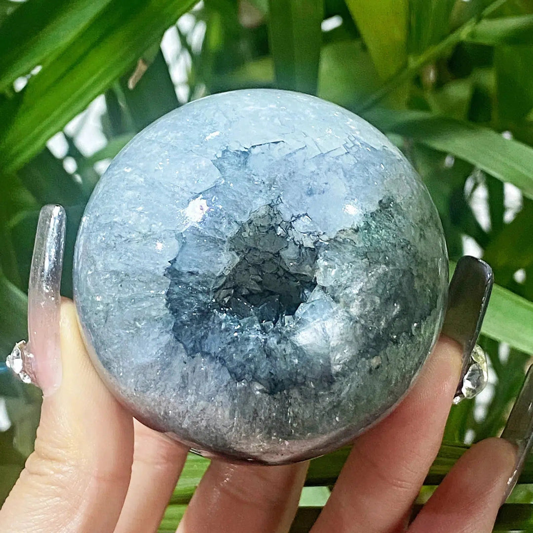 Black Silk Agate Sphere