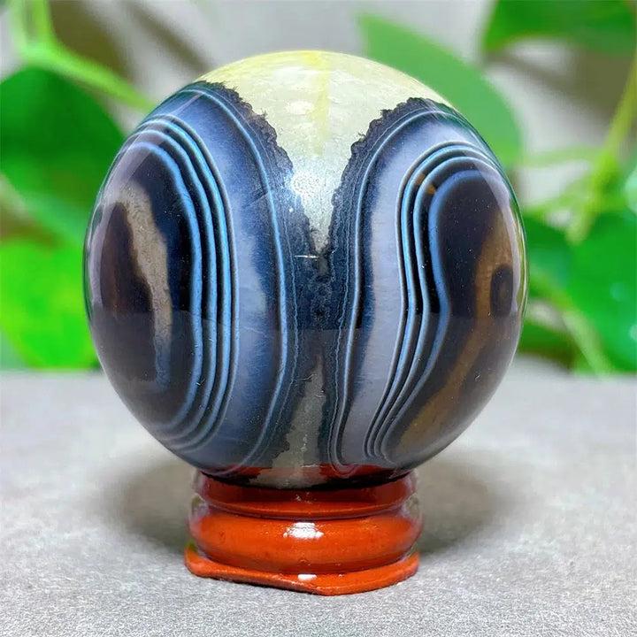 Black Silk Agate Sphere