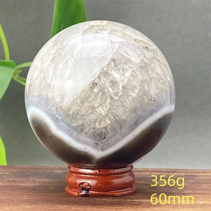 Black Striped Agate Crystal Sphere