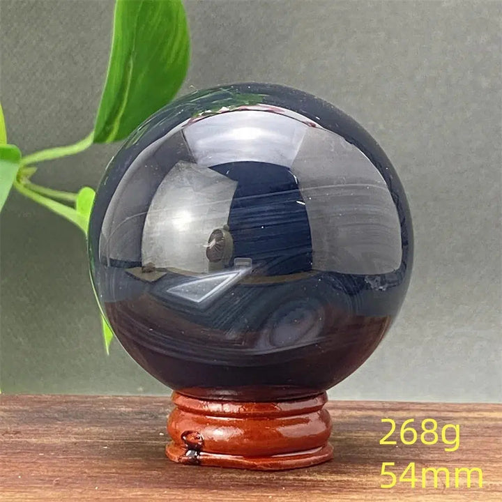 Black Striped Agate Crystal Sphere