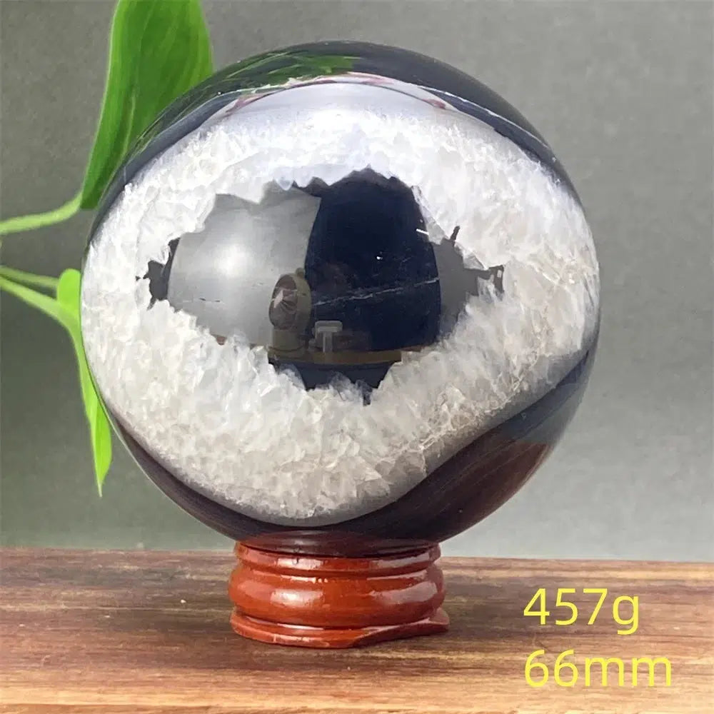 Black Striped Agate Crystal Sphere