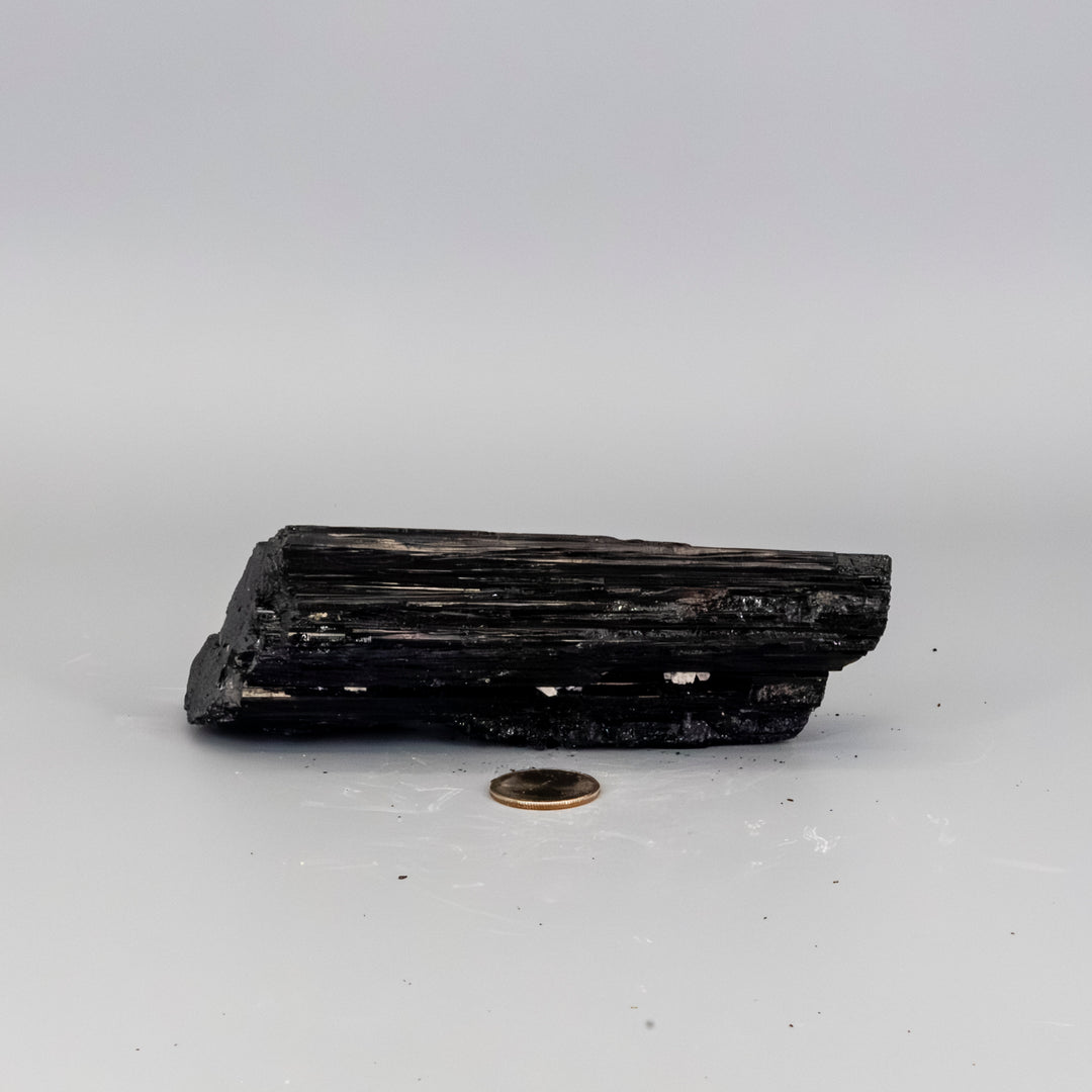 Black Tourmaline Hunk - Elongated (588g)-Raw-Crystal Destiny-Black Tourmaline-588g - 6.25" x 2.50" x 1.50'-Crystal Destiny