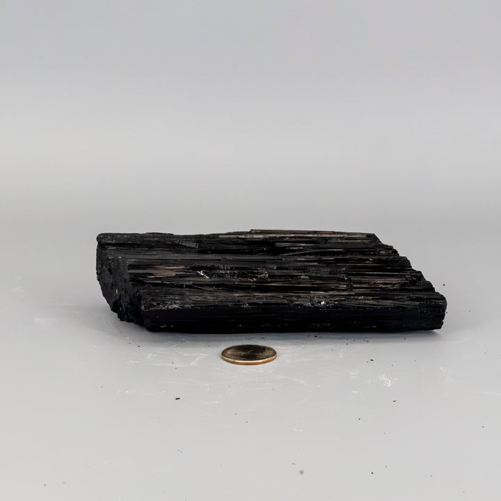 Black Tourmaline Hunk - Elongated (588g)-Raw-Crystal Destiny-Black Tourmaline-588g - 6.25" x 2.50" x 1.50'-Crystal Destiny