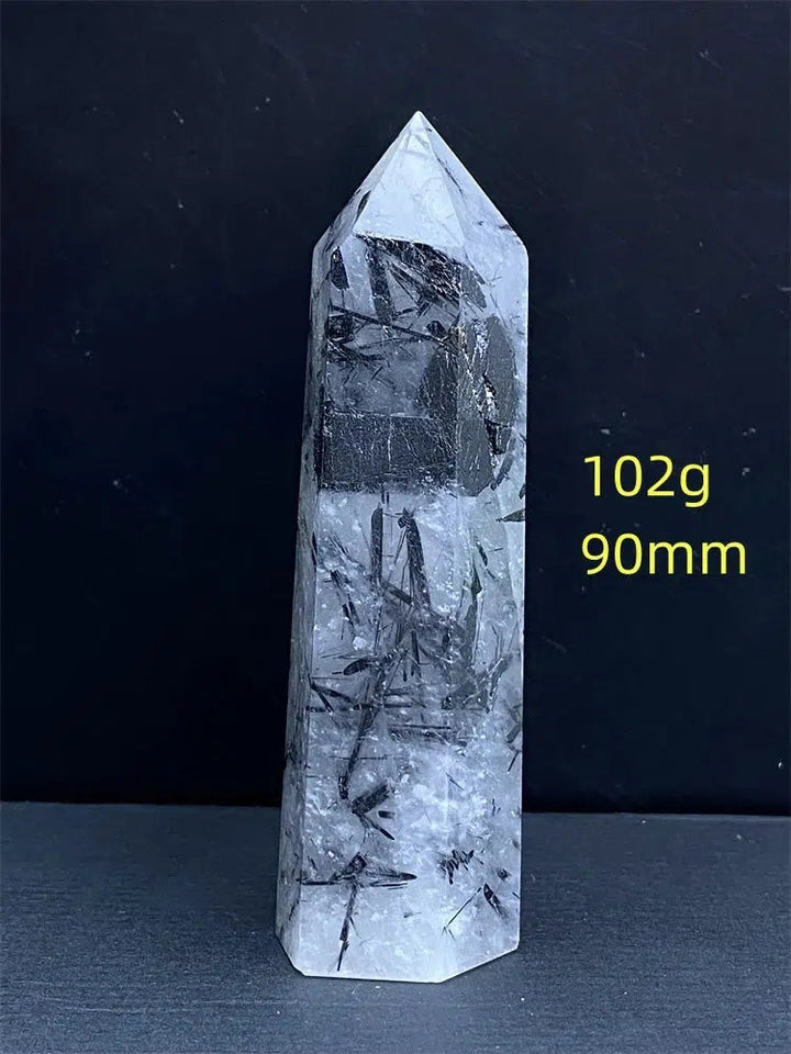 Black Tourmaline Rutile Quartz Tower