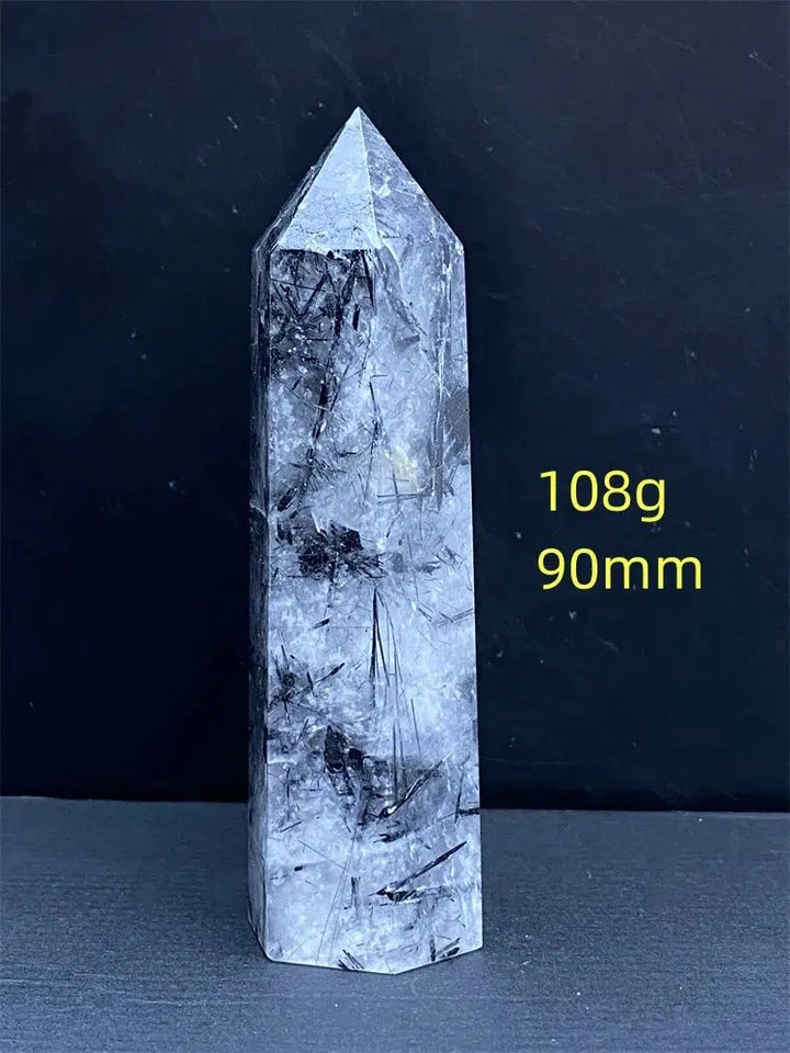 Black Tourmaline Rutile Quartz Tower