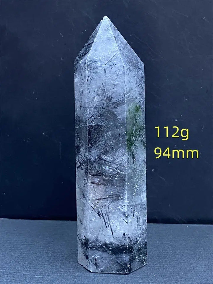 Black Tourmaline Rutile Quartz Tower