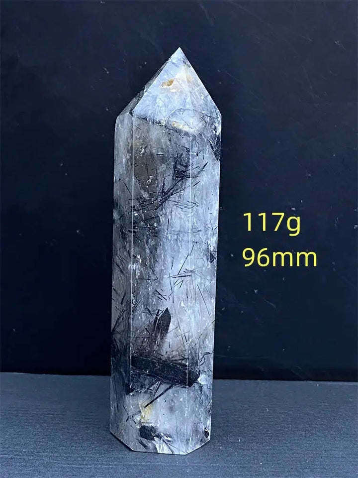 Black Tourmaline Rutile Quartz Tower