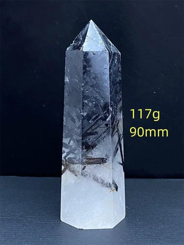 Black Tourmaline Rutile Quartz Tower