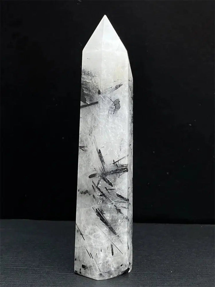 Black Tourmaline Rutile Quartz Tower