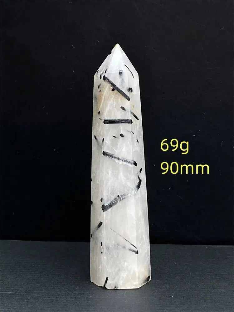 Black Tourmaline Rutile Quartz Tower