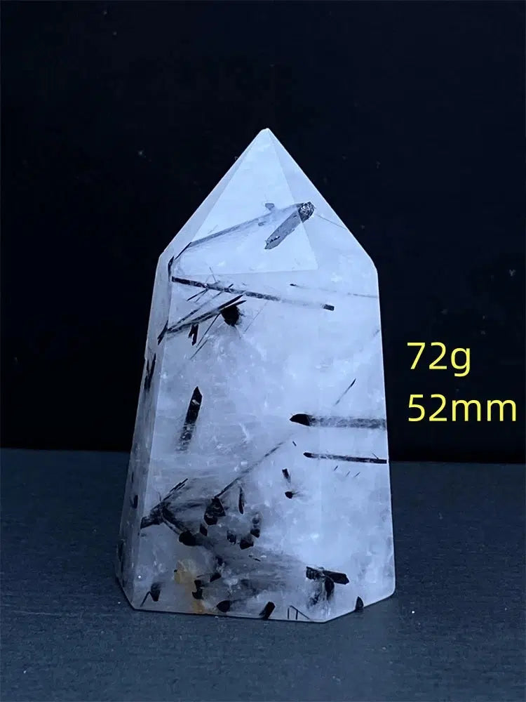 Black Tourmaline Rutile Quartz Tower