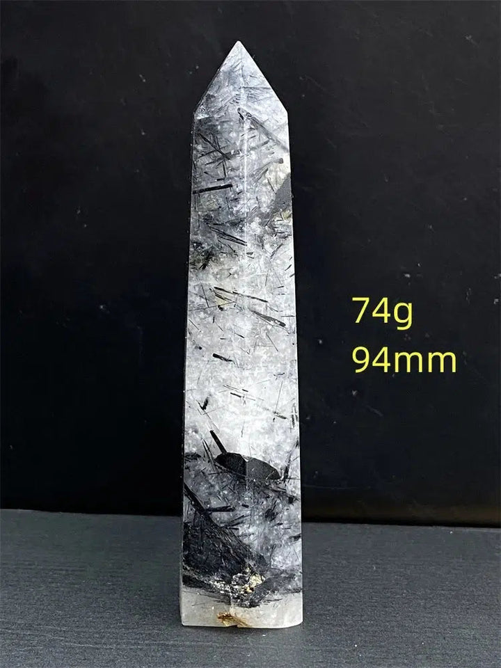 Black Tourmaline Rutile Quartz Tower