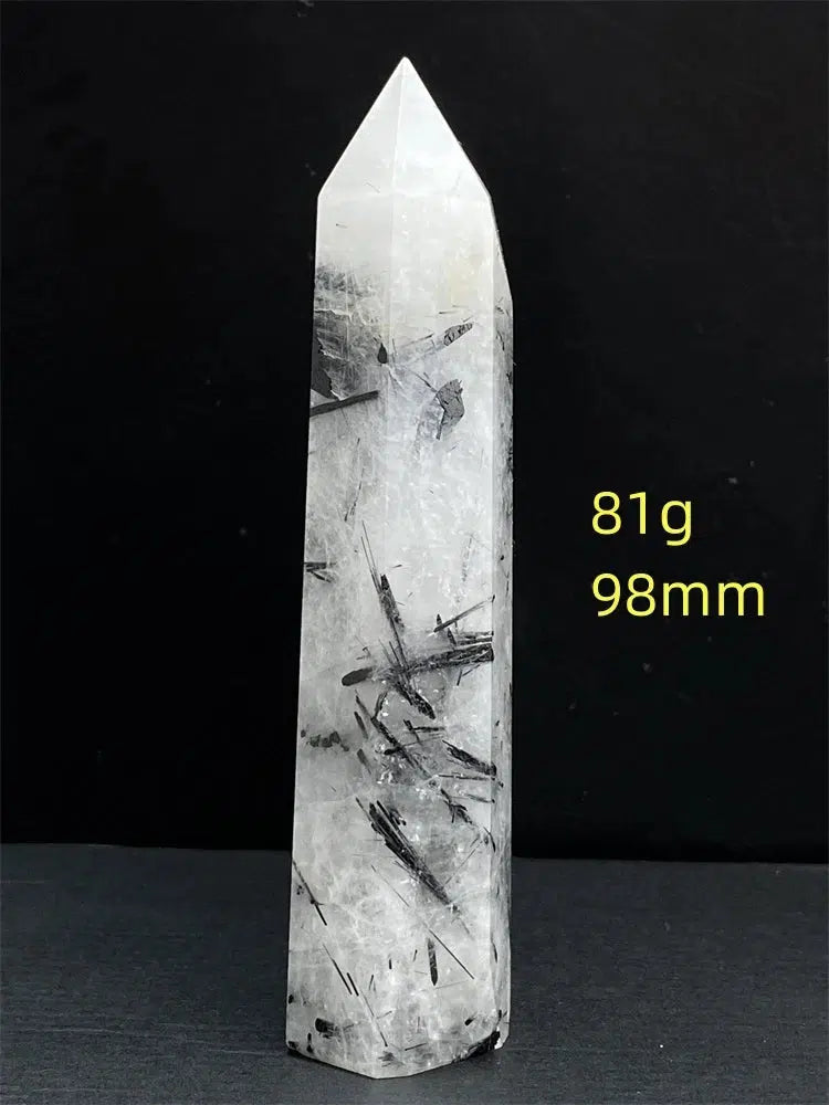 Black Tourmaline Rutile Quartz Tower