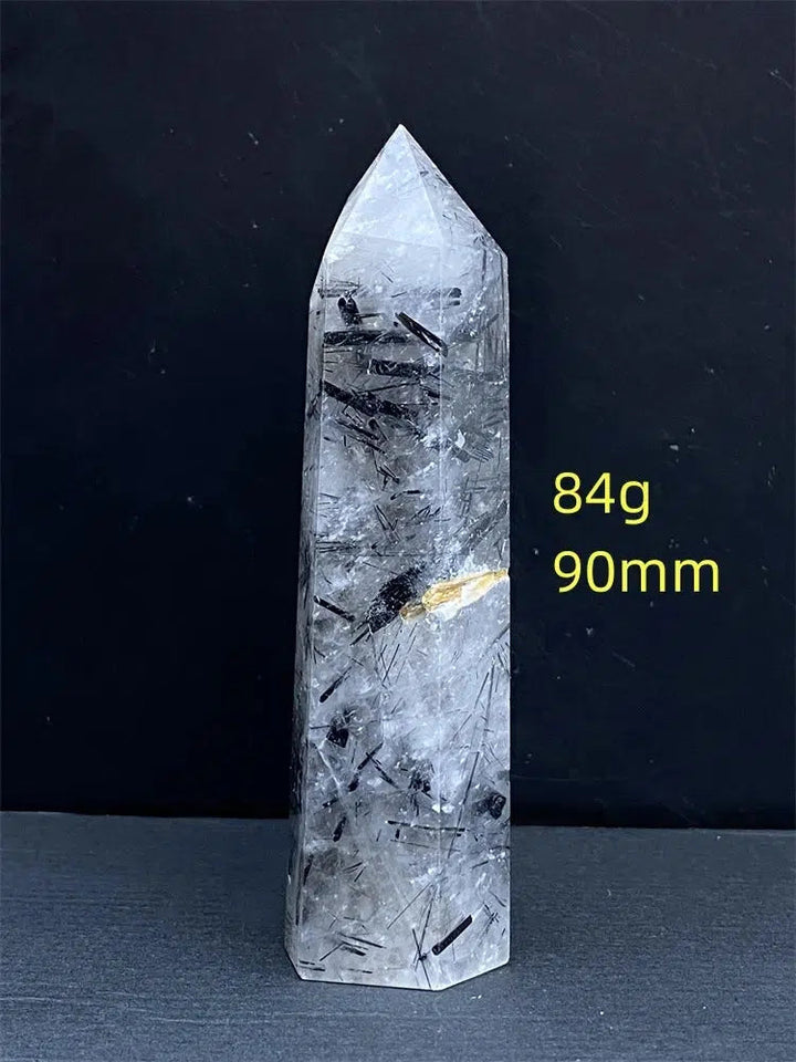 Black Tourmaline Rutile Quartz Tower