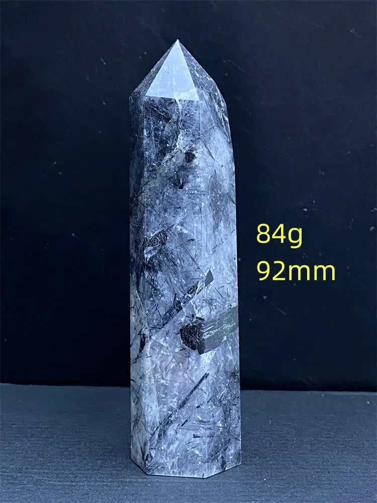 Black Tourmaline Rutile Quartz Tower