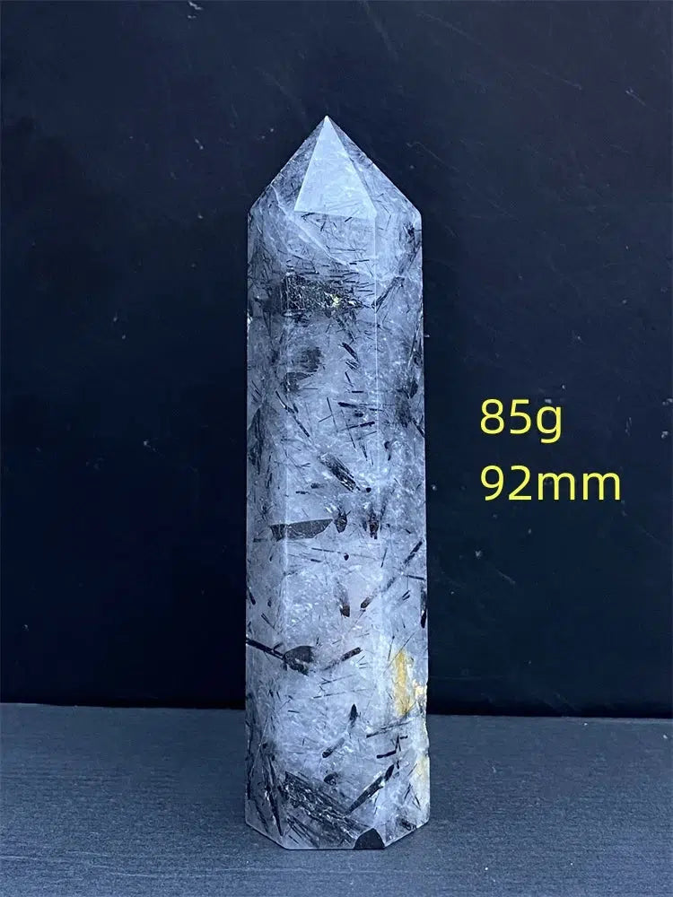 Black Tourmaline Rutile Quartz Tower