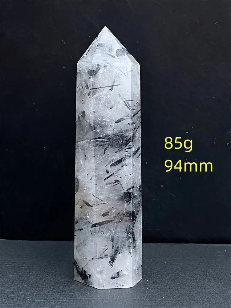 Black Tourmaline Rutile Quartz Tower