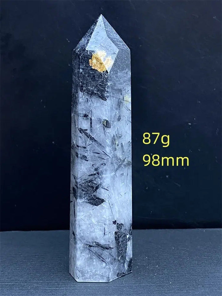 Black Tourmaline Rutile Quartz Tower