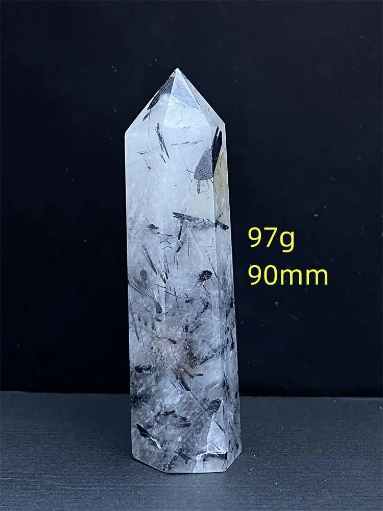 Black Tourmaline Rutile Quartz Tower