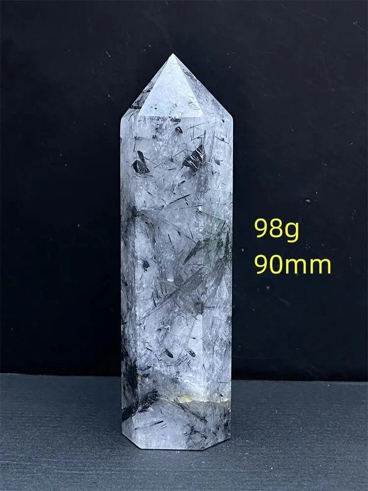 Black Tourmaline Rutile Quartz Tower