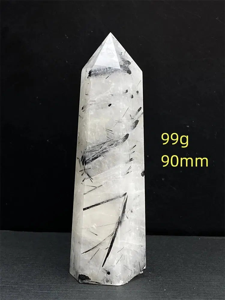 Black Tourmaline Rutile Quartz Tower