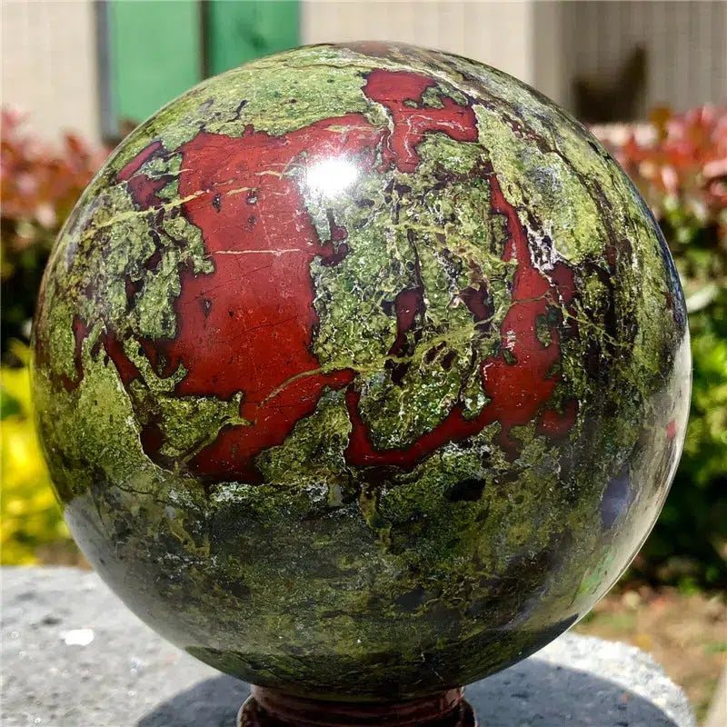 Bloodstone Crystal Sphere